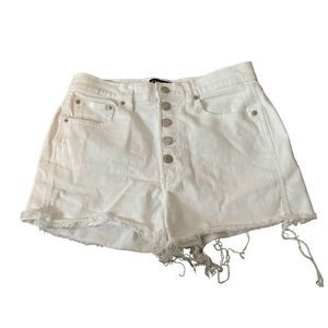 GAP Denim Shorts Button Fly *White* Size 6